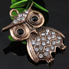 Crystal Zinc alloy Pendant, Fashion jewelry findings, Many colors for choice, Animal 42x60mm, Sold By PC
