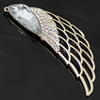 Crystal Zinc alloy Pendant, Fashion jewelry findings, Many colors for choice, wing 92x34mm, Sold By PC
