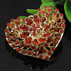 Crystal Zinc alloy Pendant, Fashion jewelry findings, Many colors for choice, Heart 49x42mm, Sold By PC