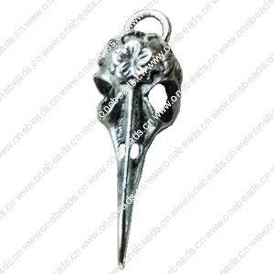 Zinc alloy Pendant, Fashion jewelry findings, Many colors for choice, Bird Head 42x13x14mm, Sold By PC