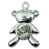 Crystal Zinc alloy Pendant, Fashion jewelry findings, Many colors for choice, Animal 13x20mm, Sold By PC
