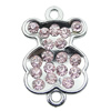 Crystal Zinc alloy Connector, Fashion jewelry findings, Many colors for choice, 20x32mm, Sold By PC
