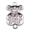 Crystal Zinc alloy Connector, Fashion jewelry findings, Many colors for choice, 20x32mm, Sold By PC