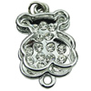 Crystal Zinc alloy Connector, Fashion jewelry findings, Many colors for choice, 20x32mm, Sold By PC
