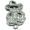 Crystal Zinc alloy Connector, Fashion jewelry findings, Many colors for choice, 20x32mm, Sold By PC
