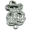 Crystal Zinc alloy Connector, Fashion jewelry findings, Many colors for choice, 20x32mm, Sold By PC