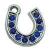 Crystal Zinc alloy Pendant, Fashion jewelry findings, Many colors for choice, Letter 13x15mm, Sold By PC
