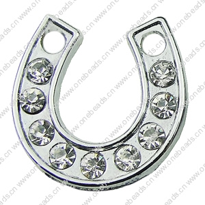 Crystal Zinc alloy Connector, Fashion jewelry findings, Many colors for choice, 17x17mm, Sold By PC