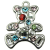 Crystal Zinc alloy Pendant, Fashion jewelry findings, Many colors for choice, Animal 23x30mm, Sold By PC
