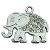Crystal Zinc alloy Pendant, Fashion jewelry findings, Many colors for choice, Animal 25x27mm, Sold By PC
