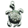 Crystal Zinc alloy Pendant, Fashion jewelry findings, Many colors for choice, Animal 19x27mm, Sold By PC