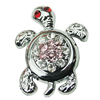 Crystal Zinc alloy Pendant, Fashion jewelry findings, Many colors for choice, Animal 18x25mm, Sold By PC