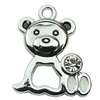 Crystal Zinc alloy Pendant, Fashion jewelry findings, Many colors for choice, Animal 21x26mm, Sold By PC
