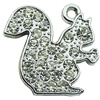 Crystal Zinc alloy Pendant, Fashion jewelry findings, Many colors for choice, Animal 18x19mm, Sold By PC
