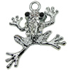 Crystal Zinc alloy Pendant, Fashion jewelry findings, Many colors for choice, Animal 25x28mm, Sold By PC
