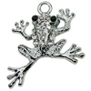 Crystal Zinc alloy Pendant, Fashion jewelry findings, Many colors for choice, Animal 25x28mm, Sold By PC