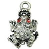 Crystal Zinc alloy Pendant, Fashion jewelry findings, Many colors for choice, Animal 16x29mm, Sold By PC
