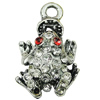 Crystal Zinc alloy Pendant, Fashion jewelry findings, Many colors for choice, Animal 16x29mm, Sold By PC