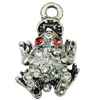 Crystal Zinc alloy Pendant, Fashion jewelry findings, Many colors for choice, Animal 16x29mm, Sold By PC