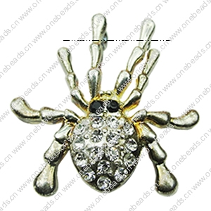Crystal Zinc alloy Pendant, Fashion jewelry findings, Many colors for choice, Animal 30x30mm, Sold By PC
