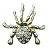Crystal Zinc alloy Pendant, Fashion jewelry findings, Many colors for choice, Animal 30x30mm, Sold By PC
