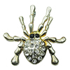 Crystal Zinc alloy Pendant, Fashion jewelry findings, Many colors for choice, Animal 30x30mm, Sold By PC