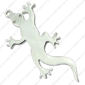 Crystal Zinc alloy Pendant, Fashion jewelry findings, Many colors for choice, Animal 24x53mm, Sold By PC