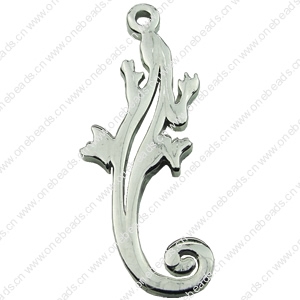 Zinc alloy Pendant, Fashion jewelry findings, Many colors for choice, Animal 15x38mm, Sold By PC