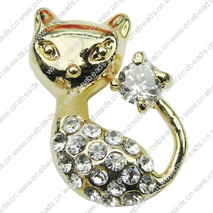 Brooch/Hairpin Head, Fashion Zinc Alloy Jewelry Findings. Animal 11x16mm Sold by PC