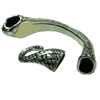 Zinc Alloy Cord End Caps. Fashion Jewelry findings. 59mm, Hole:9x6mm, Sold by PC