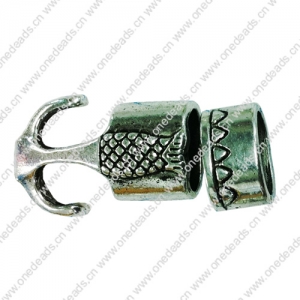 Zinc Alloy Cord End Caps. Fashion Jewelry findings. 28x17mm, Hole:10x6mm, Sold by KG