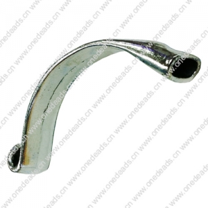 Zinc Alloy Cord End Caps. Fashion Jewelry findings. 60x40mm, Hole:8x2.5mm, Sold by KG