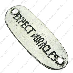 Pendant. Fashion Zinc Alloy jewelry findings. Rectangle 39x15mm. Sold by bag
