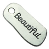 Pendant. Fashion Zinc Alloy jewelry findings. Rectangle 29.5x13mm. Sold by bag
