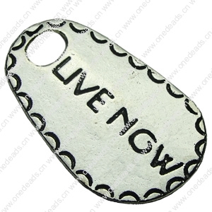 Pendant. Fashion Zinc Alloy jewelry findings. Rectangle 25.5x16mm. Sold by bag