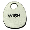 Pendant. Fashion Zinc Alloy jewelry findings.Flat oval 15x19mm. Sold by bag