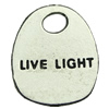 Pendant. Fashion Zinc Alloy jewelry findings.Flat oval 15x19mm. Sold by bag
