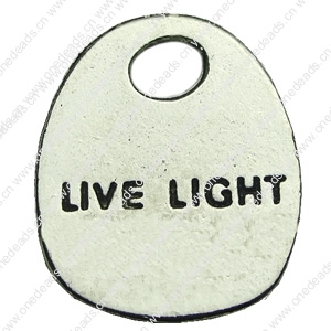 Pendant. Fashion Zinc Alloy jewelry findings.Flat oval 15x19mm. Sold by bag