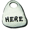 Pendant. Fashion Zinc Alloy jewelry findings.Flat oval 18x14mm. Sold by bag 