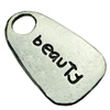 Pendant. Fashion Zinc Alloy jewelry findings.Flat oval 22x14mm. Sold by bag
