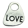 Pendant. Fashion Zinc Alloy jewelry findings.Flat oval 11.5x14mm. Sold by bag
