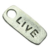 Pendant. Fashion Zinc Alloy jewelry findings.Rectangle 20x8.5mm. Sold by bag

