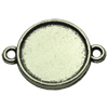 Connector. Fashion Zinc Alloy Jewelry Findings.  Flat Round 20x14x12.6mm.  Sold by bag