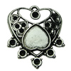 Connector. Fashion Zinc Alloy Jewelry Findings. Heart 23x29mm. Sold by bag 
