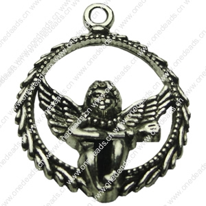 Pendant. Fashion Zinc Alloy jewelry findings. Angel 25x31mm. Sold by bag