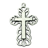 Pendant. Fashion Zinc Alloy jewelry findings.Cross 18x29mm. Sold by bag

