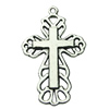 Pendant. Fashion Zinc Alloy jewelry findings.Cross 18x29mm. Sold by bag