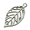 Pendant. Fashion Zinc Alloy jewelry findings. Leaf 28x13.5mm. Sold by bag