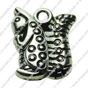 Pendant. Fashion Zinc Alloy jewelry findings. Animal 13x15.5mm. Sold by bag