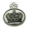 Pendant. Fashion Zinc Alloy jewelry findings. Crown 26x30mm. Sold by bag
